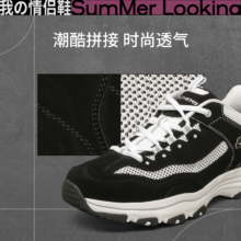 20点、PLUS会员：SKECHERS 斯凯奇 男鞋休闲鞋熊猫鞋 网面经典镂空