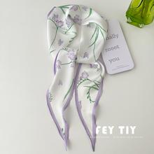 fey tiy studio 女士花朵小丝巾