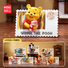 PLUS会员：MINISO 名创优品 迪士尼周年复古邮票系列 盲盒 单盒