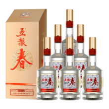 京东百亿补贴：五粮液 五粮春 第二代 45度 浓香型白酒 500ml*6瓶 整箱装