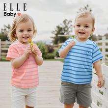 ELLE BABY 儿童条纹棉透气T恤 4色可选清仓
