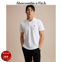 Abercrombie & Fitch 男装 美式复古休闲通勤基础经典小麋鹿短袖Polo衫KI124-3068 白色 L (180/108A)