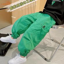 百亿补贴：CAMKIDS男童工装裤子夏季薄款中大童夏装男孩长裤防蚊潮牌儿童装1