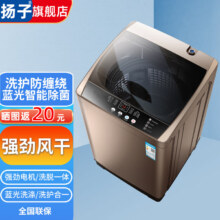 京东百亿补贴：扬子10KG强劲风干全自动洗衣机家用  蓝光洗护波轮洗脱一体机香槟金色
