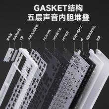 凌豹 K87Pro客制化键盘无线蓝牙三模机械键盘 gasket结构 RGB灯效 单键开槽 K87Pro艾莉妮娅