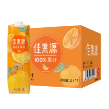 佳果源 100%橙汁 复合果汁 1L*4瓶 礼盒装
