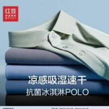 Hodo 红豆 24年夏季新款男士凉感吸湿速干抗菌短袖POLO衫 多色