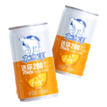 北冰洋汽水 老北京汽水 迷你罐听装碳酸饮料 橙汁汽水200ml*6罐