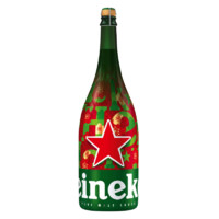 Heineken 喜力 经典拉格 香槟瓶啤酒 1.5L 单瓶装（赠喜力足球*1+冰桶*3）