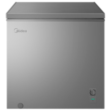 美的（Midea）【新款全新升级】冰柜家用商用冷柜冷藏冷冻保鲜柜小型冰柜节能省电冰箱卧式冰柜 一级能效 200L 灰色 200KMF(E)