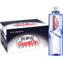 plus会员：景田 百岁山矿泉水 348ml*24瓶 *4件（凑豆浆粉）