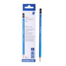 施德楼（STAEDTLER）素描铅笔100蓝杆专业绘图绘画学生速写工具-9H（12支装）