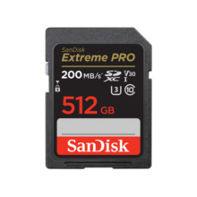 闪迪（SanDisk）512GB SD内存卡 4K V30 U3 C10 相机存储卡 读速200MB/s 写速140MB/s 微单/单反相机内存卡