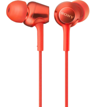 索尼（SONY） MDR-EX255AP 有线耳机入耳式 3.5mm接口 带麦立体声手机通话高音质 红色