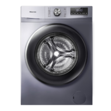 PLUS会员：Hisense 海信 滚筒洗衣机全自动 9公斤 超薄节能 智能洗除菌 HG90DG12F-G1