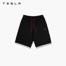 TESLA 特斯拉 男士休闲针织短裤休闲舒适撞色时尚 S码