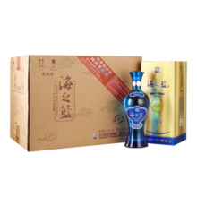洋河蓝色经典 海之蓝 520ml 口感绵柔 浓香型白酒 52度 520mL 6瓶