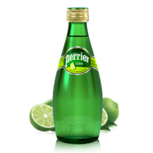 PLUS会员，京东百亿补贴：（Perrier ）巴黎水 青柠味气泡水矿泉水 330ml*24瓶