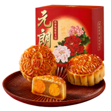 再降价：EULONG 元朗 广式月饼 双黄白莲蓉口味 150g+凑单