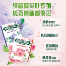 PLUS会员！DOUBLEMINT 绿箭 口香糖 真叶薄荷味12片32g/盒
