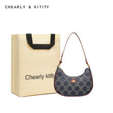 Chearly kitity 百搭单肩斜挎包 CK3000226-蓝色