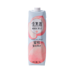 佳果源 100%蜜桃 复合果汁 1L*4瓶 礼盒装