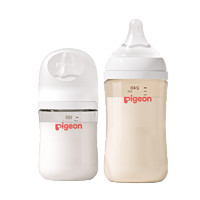 Pigeon 贝亲 婴儿宽口径玻璃奶瓶套装 160ml+240ml