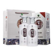 XIJIU 习酒 银质习酒 500ml 53度酱香型白酒 纯粮酱酒 节日送礼 53度 500mL 2瓶 双瓶装