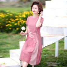 限尺码：宿慕 洋气国风改良旗袍中年女装 2MZ6M82016601