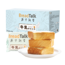 再降价、Plus会员、概率券：面包新语 breadtalk 牛乳厚切吐司 奶香面包整箱切片早餐速食代餐400g+凑单