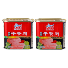 古龙优质午餐肉罐头340g*2（不含鸡肉）即食火锅烧烤炒饭方便面预制菜
