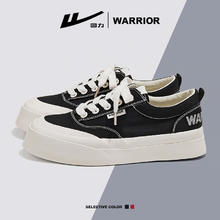 WARRIOR 回力 夏季爆款帆布鞋女鞋2024新款春秋厚底百搭休闲小黑鞋布鞋板鞋