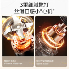 美的（Midea）破壁机 1.75L家用多功能搅拌机 可研磨 长效预约加热豆浆机早餐机机榨汁机辅食机 一键清洗 精钢6叶龙牙刀