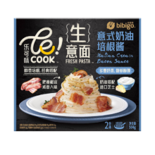 plus会员，需首购礼金:必品阁生意面 家用速食拌面 奶油培根味504g 2人份独立包装意大利面