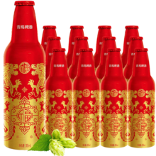 PLUS会员：青岛啤酒（TsingTao）喜庆 鸿运当头龙年礼盒355ml*12瓶 整箱装