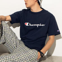Champion 冠军 印花草写logo刺绣短袖T恤