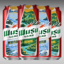 乌苏啤酒（wusu）大红乌苏国产烈性高度拉格啤酒整箱装 产地包装随机 红乌苏 500mL 4罐