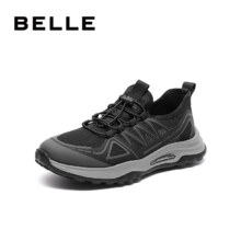 PLUS会员：BeLLE 百丽 飞织网面运动鞋 8BC01CM3 黑色