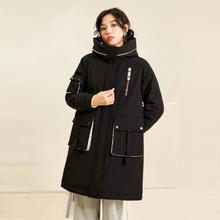 冰洁BENGEN 女士中长款羽绒服外套 J10142478D