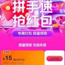 唯品会 优惠劵299减15全场券