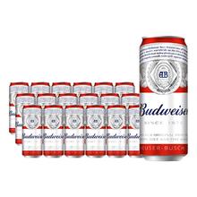 Budweiser 百威 啤酒500ml*18罐装 不含手袋 优质小麦啤酒黄啤酒