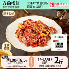 齐函杨佳 齐齐哈尔东北烤肉传统拌肉烧烤食材 安格斯牛肉 家庭组合装 4-6人餐 到手2斤肉