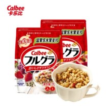 卡乐比即食水果燕麦片 原味600克*2袋 日本进口食品 方便代餐 早餐零食