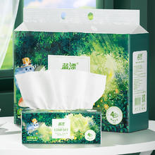 Lam Pure 蓝漂 抽纸4层80抽*6包4D压花加厚自然无香面巾纸绿野森林源头直发包邮
