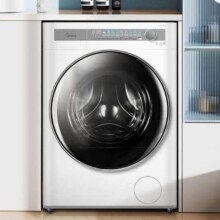 预售、PLUS会员：美的（Midea）滚筒洗衣机全自动  洗烘一体机升级智投 焕活精粹洗 超薄自由嵌 低温烘 10KG大容量 一级能效 MD100AIR1PLUS
