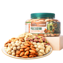 PLUS会员，京东百亿补贴：三只松鼠 罐装 每日坚果纯坚果 500g