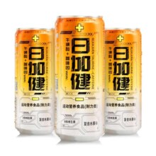 PLUS会员：名仁 日加健牛磺酸咖啡因含汽运动补水维生素功能饮料 330ml*15罐