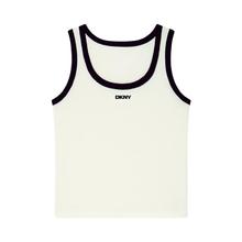 DKNY 唐可娜儿 夏日百搭撞色边刺绣LOGO背心2024春夏