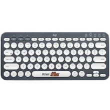 logitech 罗技 K380 79键 蓝牙无线薄膜键盘 布朗熊 无光