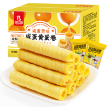 plus、概率券：比比赞（BIBIZAN）咸蛋黄蛋卷760g/约30包120根